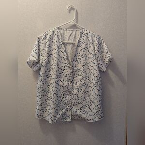 SHEIN Floral Button Up Blouse